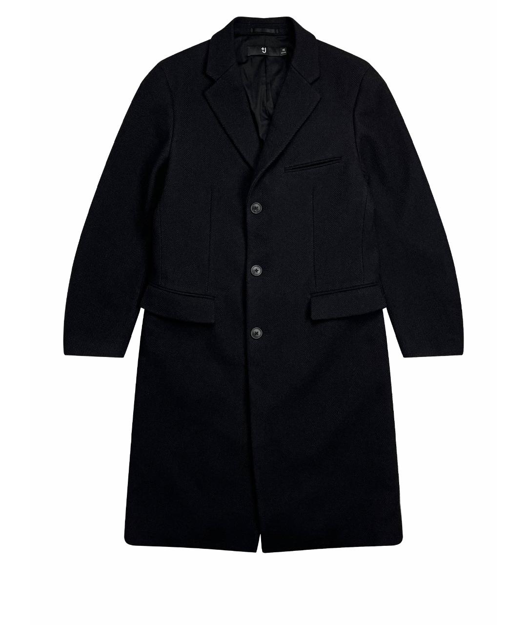 JIL SANDER Черное шерстяное пальто, фото 1