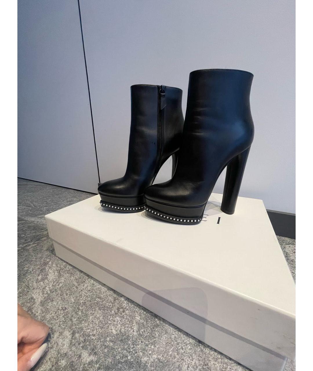 CASADEI Черные кожаные ботильоны, фото 7