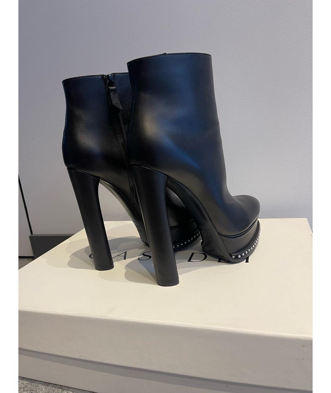 CASADEI Черные кожаные ботильоны, фото 4