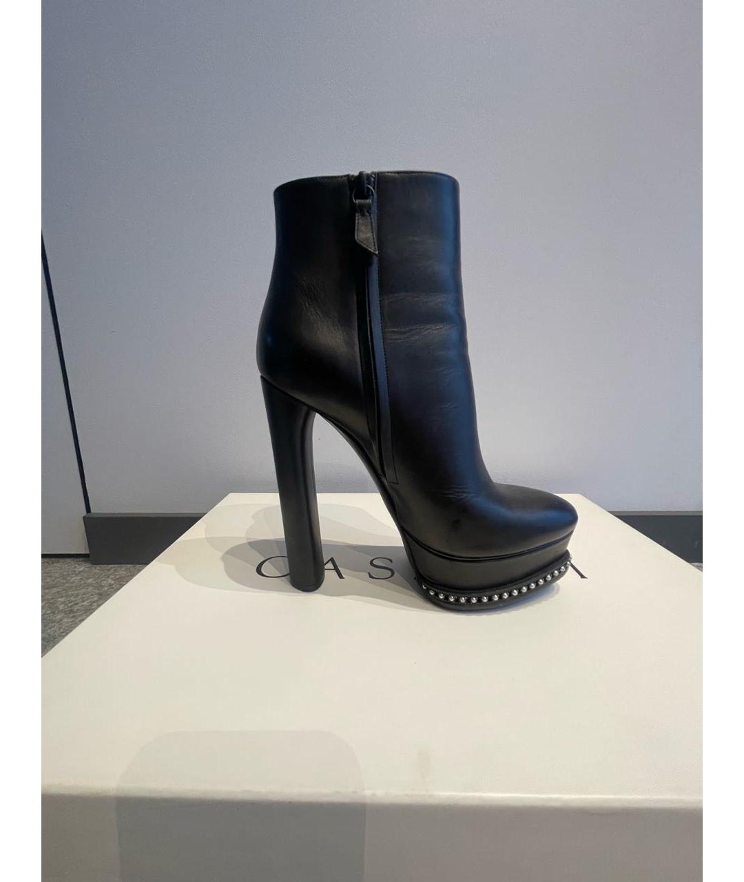 CASADEI Черные кожаные ботильоны, фото 6