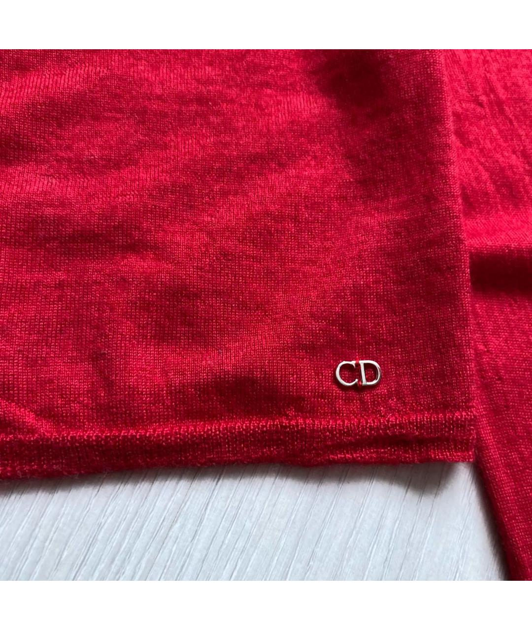CHRISTIAN DIOR Красный кашемировый кардиган, фото 4
