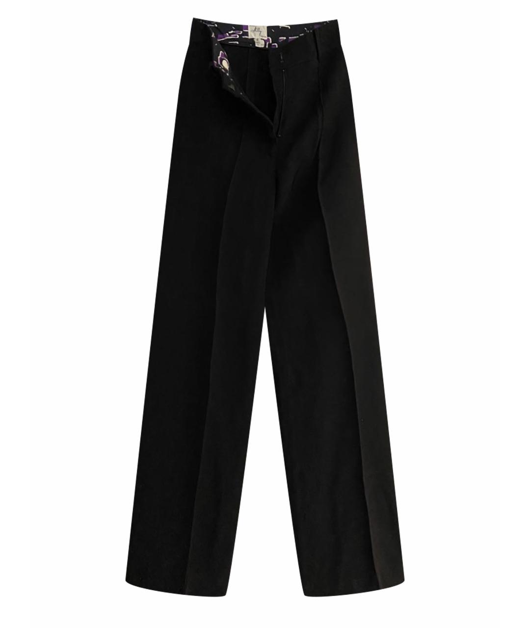MILLY Черные шерстяные брюки широкие, фото 1