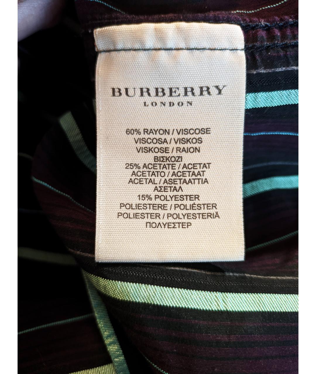 BURBERRY Фиолетовая хлопковая кэжуал рубашка, фото 5