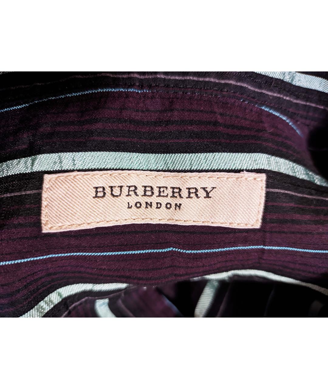 BURBERRY Фиолетовая хлопковая кэжуал рубашка, фото 2