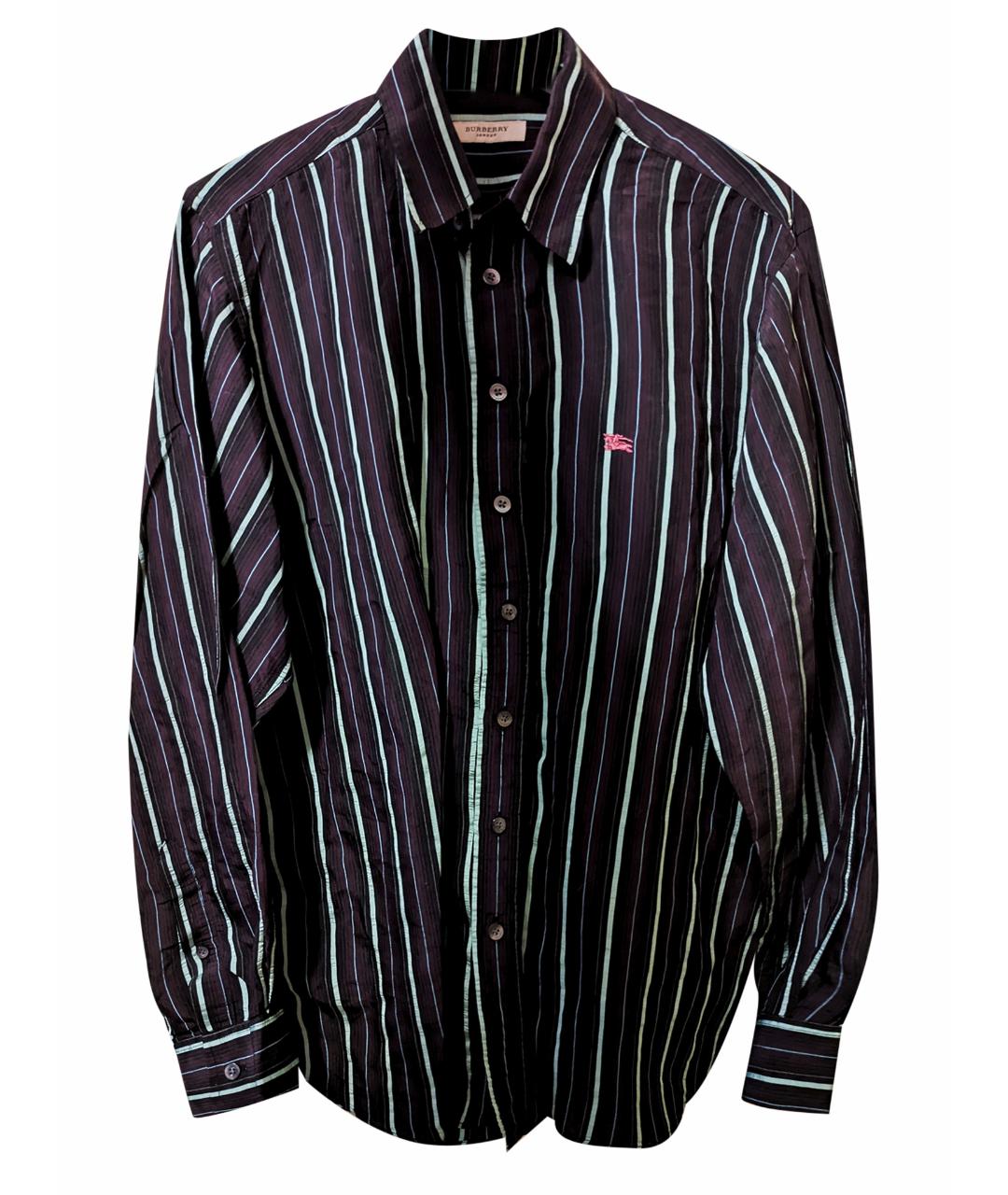 BURBERRY Фиолетовая хлопковая кэжуал рубашка, фото 1