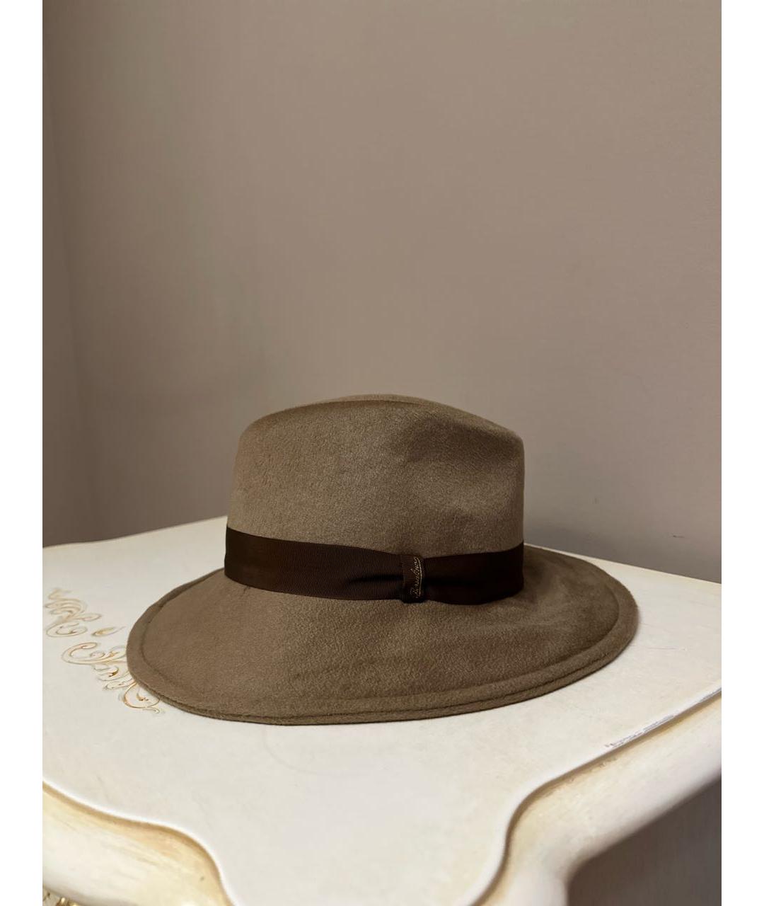 BORSALINO Коричневая кашемировая шляпа, фото 2