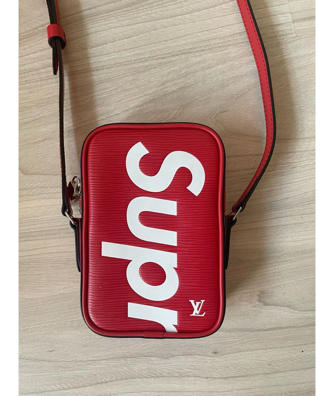 LOUIS VUITTON PRE-OWNED Красная кожаная сумка на плечо, фото 2