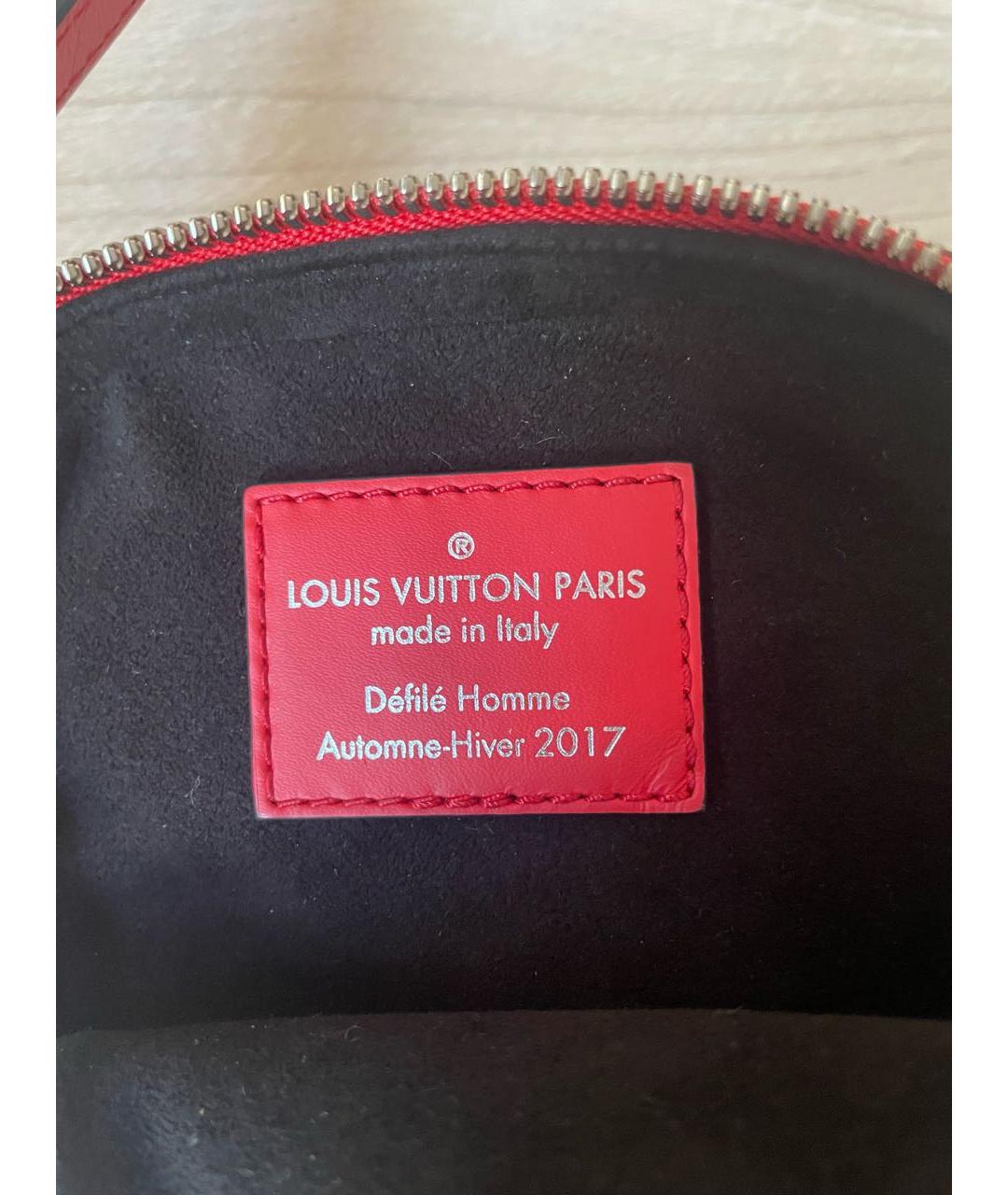 LOUIS VUITTON PRE-OWNED Красная кожаная сумка на плечо, фото 8