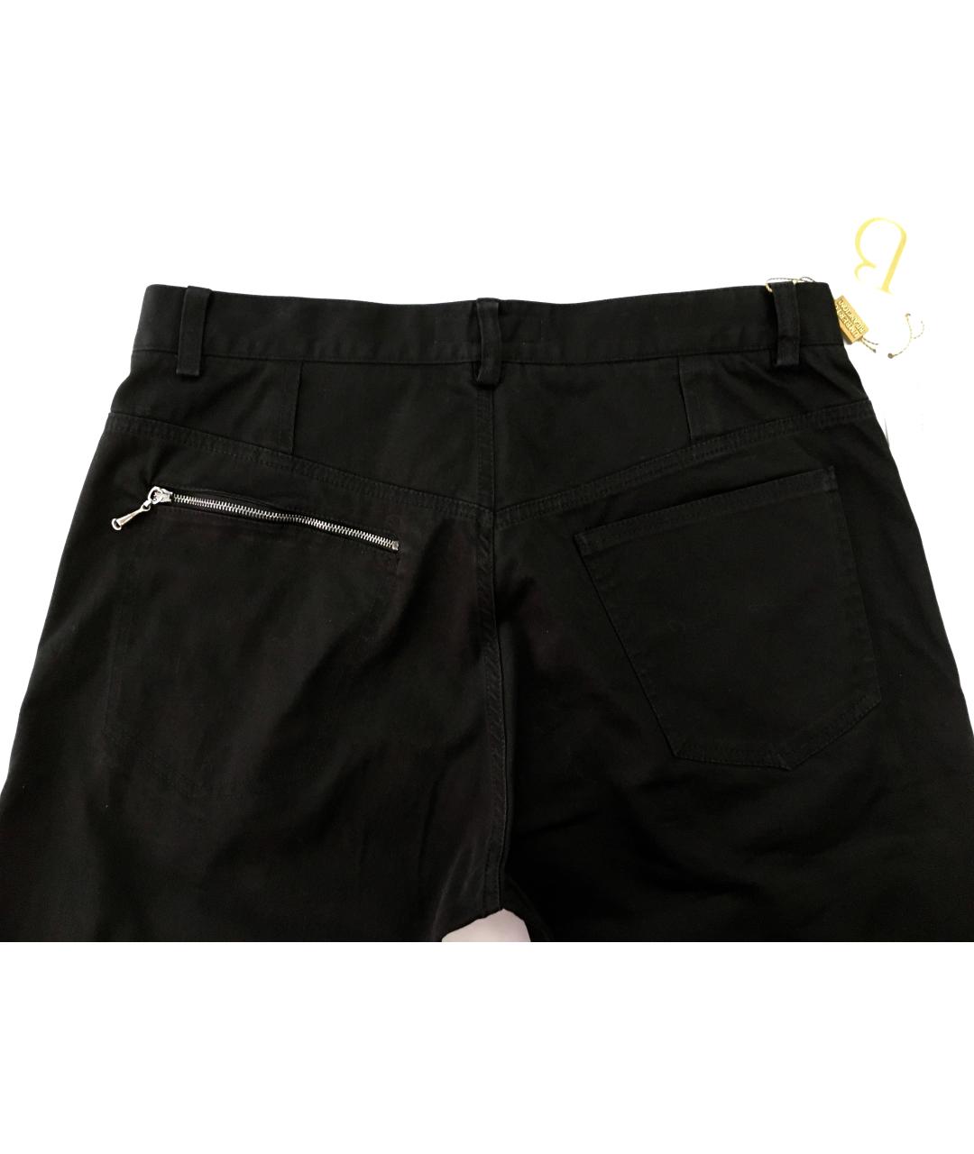 BILANCIONI Черные хлопко-эластановые повседневные брюки, фото 2