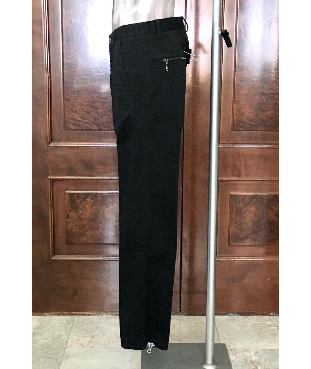 BILANCIONI Черные хлопко-эластановые повседневные брюки, фото 6