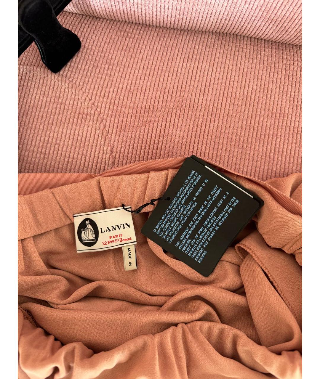 LANVIN Розовая юбка макси, фото 6