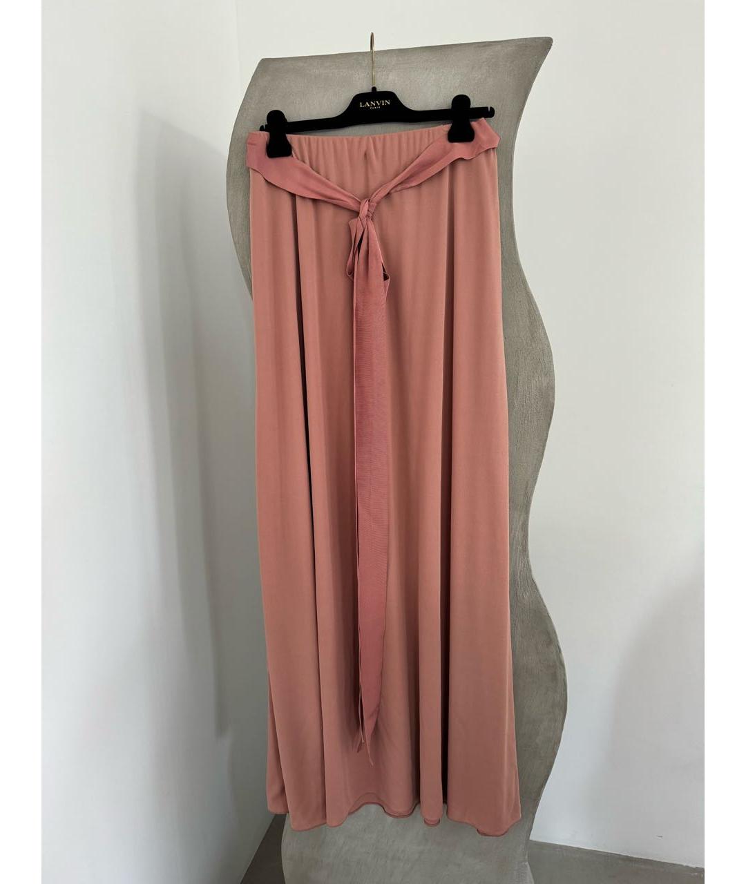 LANVIN Розовая юбка макси, фото 5