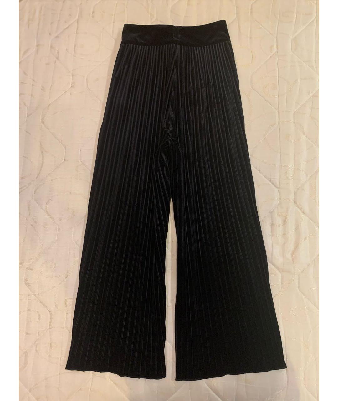 BALMAIN Черные бархатные брюки широкие, фото 5