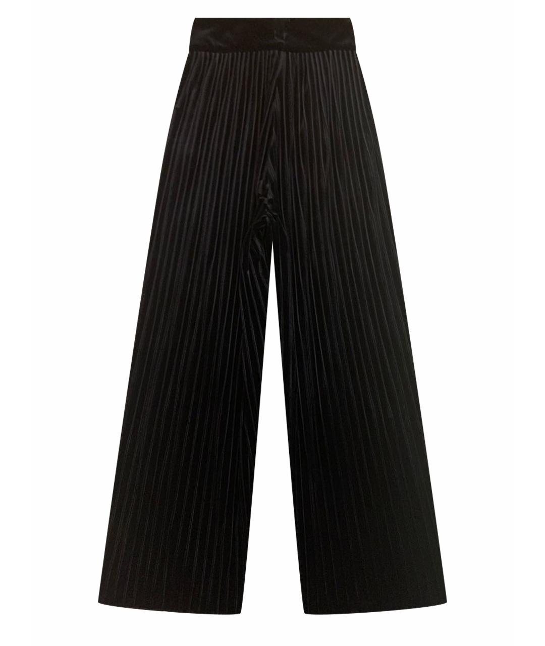 BALMAIN Черные бархатные брюки широкие, фото 1