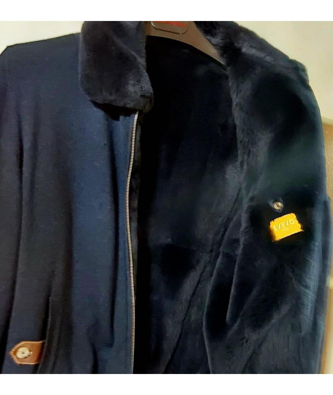 SVEVO Темно-синяя кашемировая куртка, фото 4