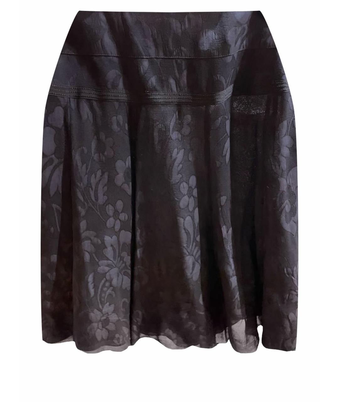ETRO Черная шелковая юбка миди, фото 1