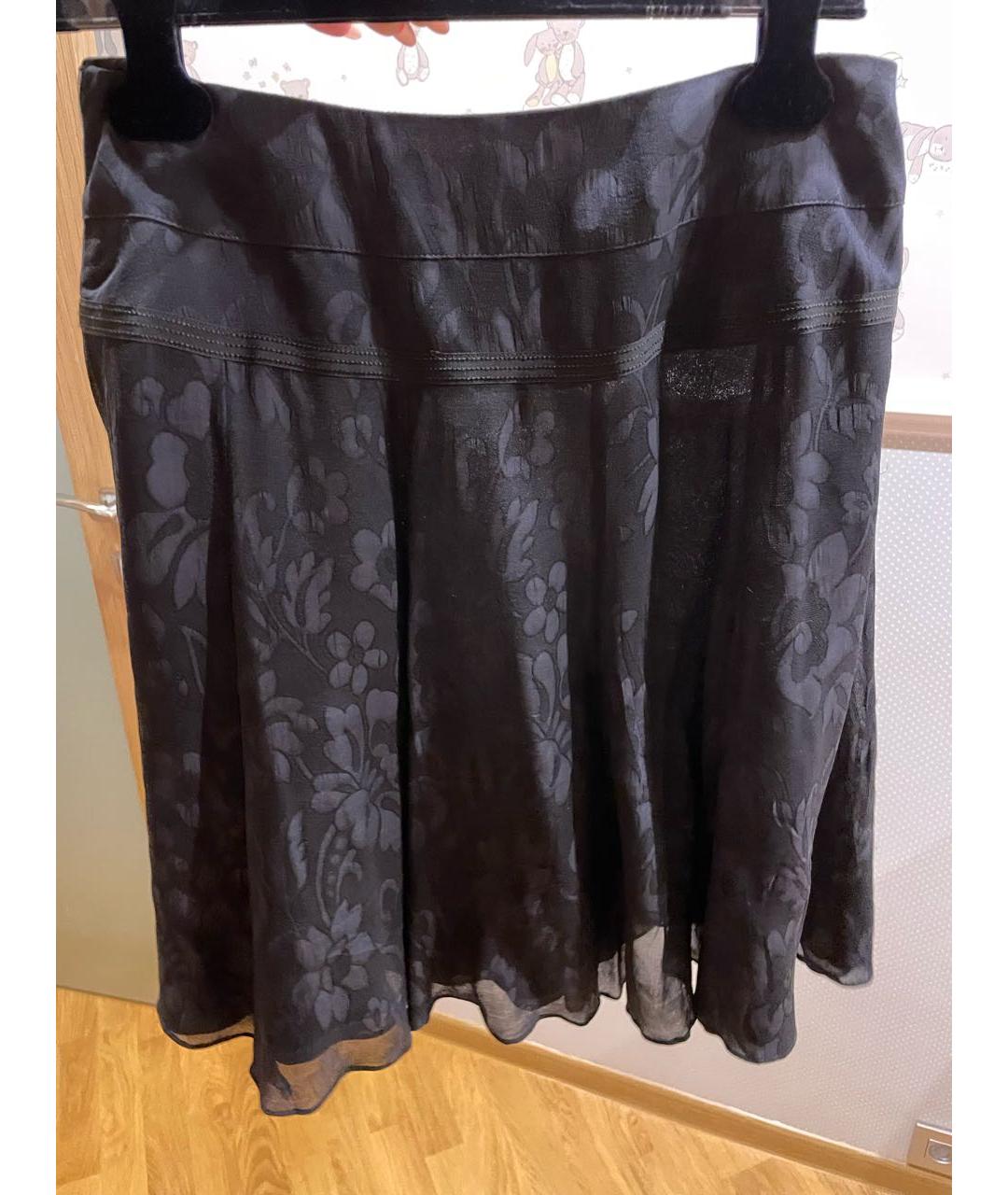 ETRO Черная шелковая юбка миди, фото 5