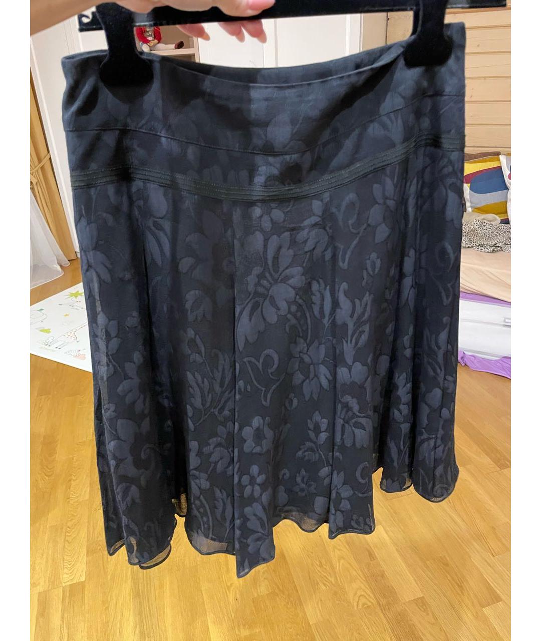 ETRO Черная шелковая юбка миди, фото 2