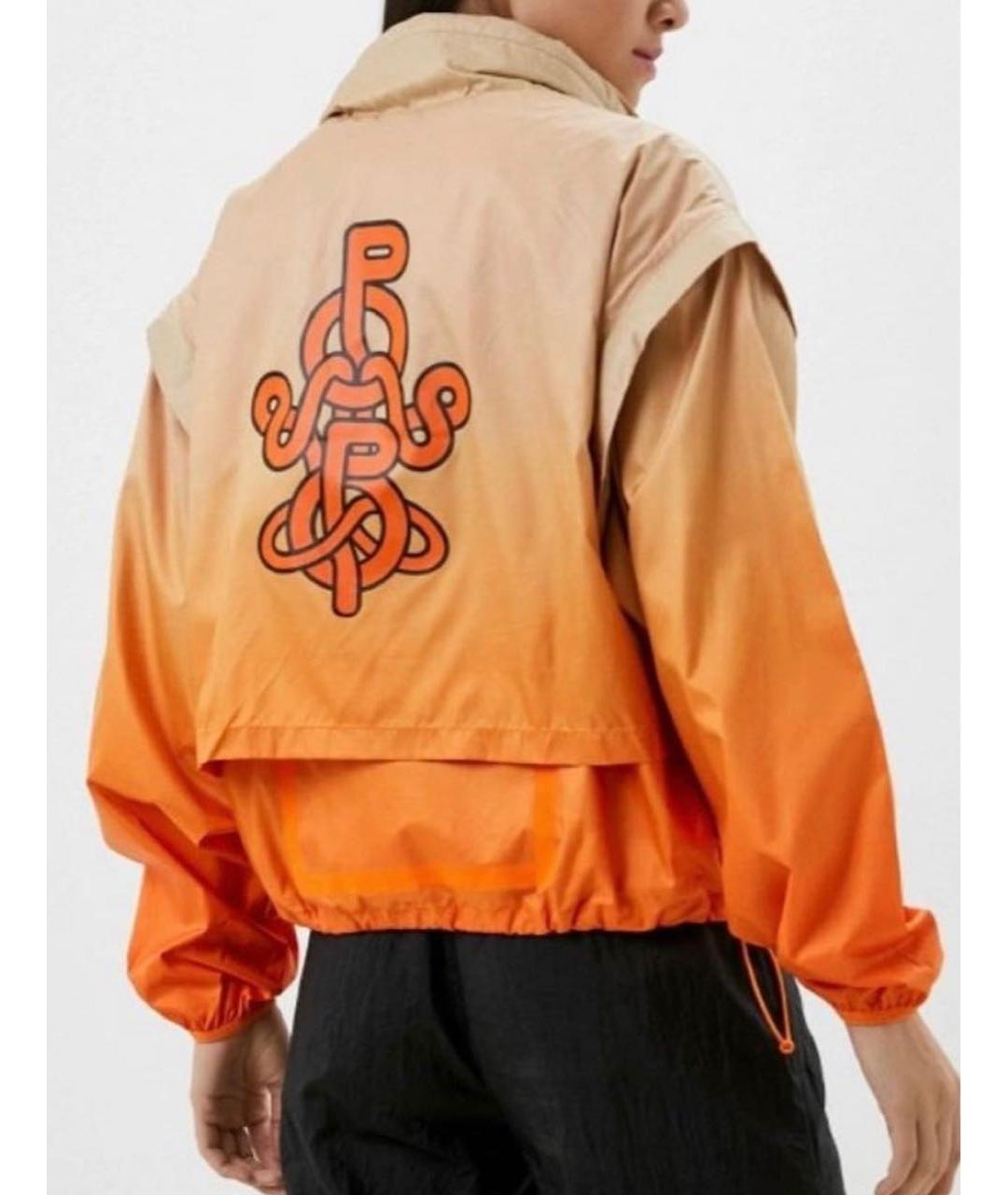 PUMA Оранжевая полиэстеровая спортивная куртка, фото 3