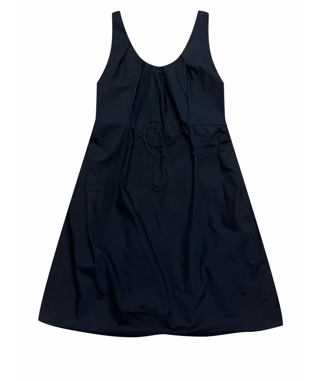 MARNI Черное хлопковое коктейльное платье, фото 1