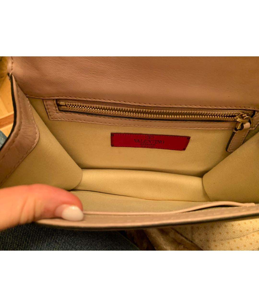VALENTINO Кожаная сумка с короткими ручками, фото 8