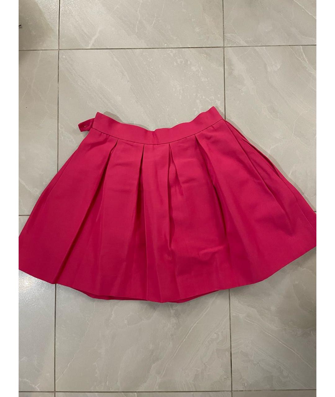P.A.R.O.S.H. Розовая хлопковая юбка мини, фото 2
