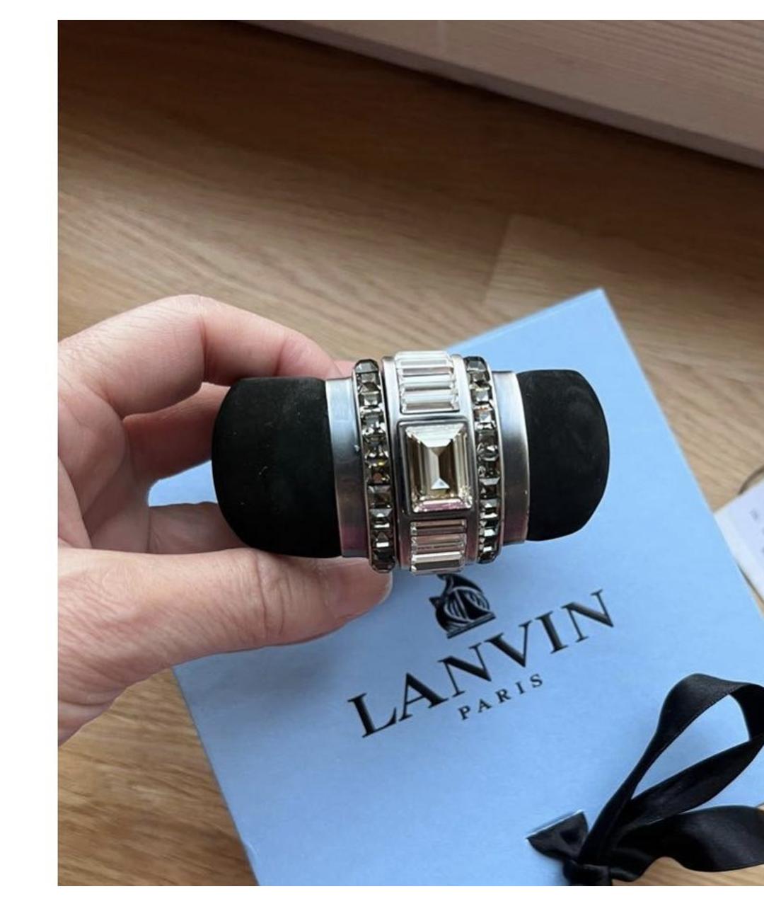 LANVIN Серый металлический браслет, фото 6