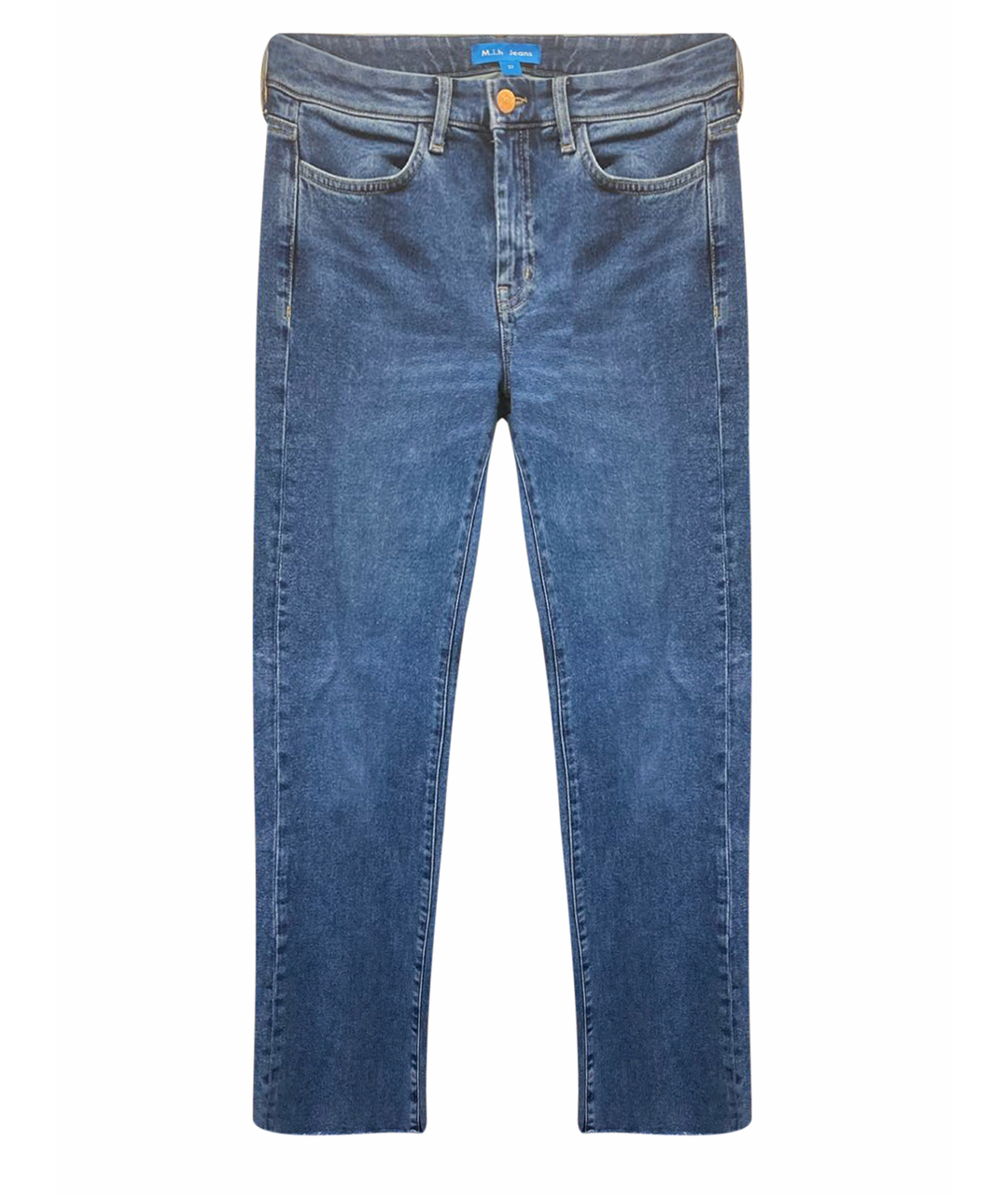 MIH JEANS Синие хлопковые прямые джинсы, фото 1