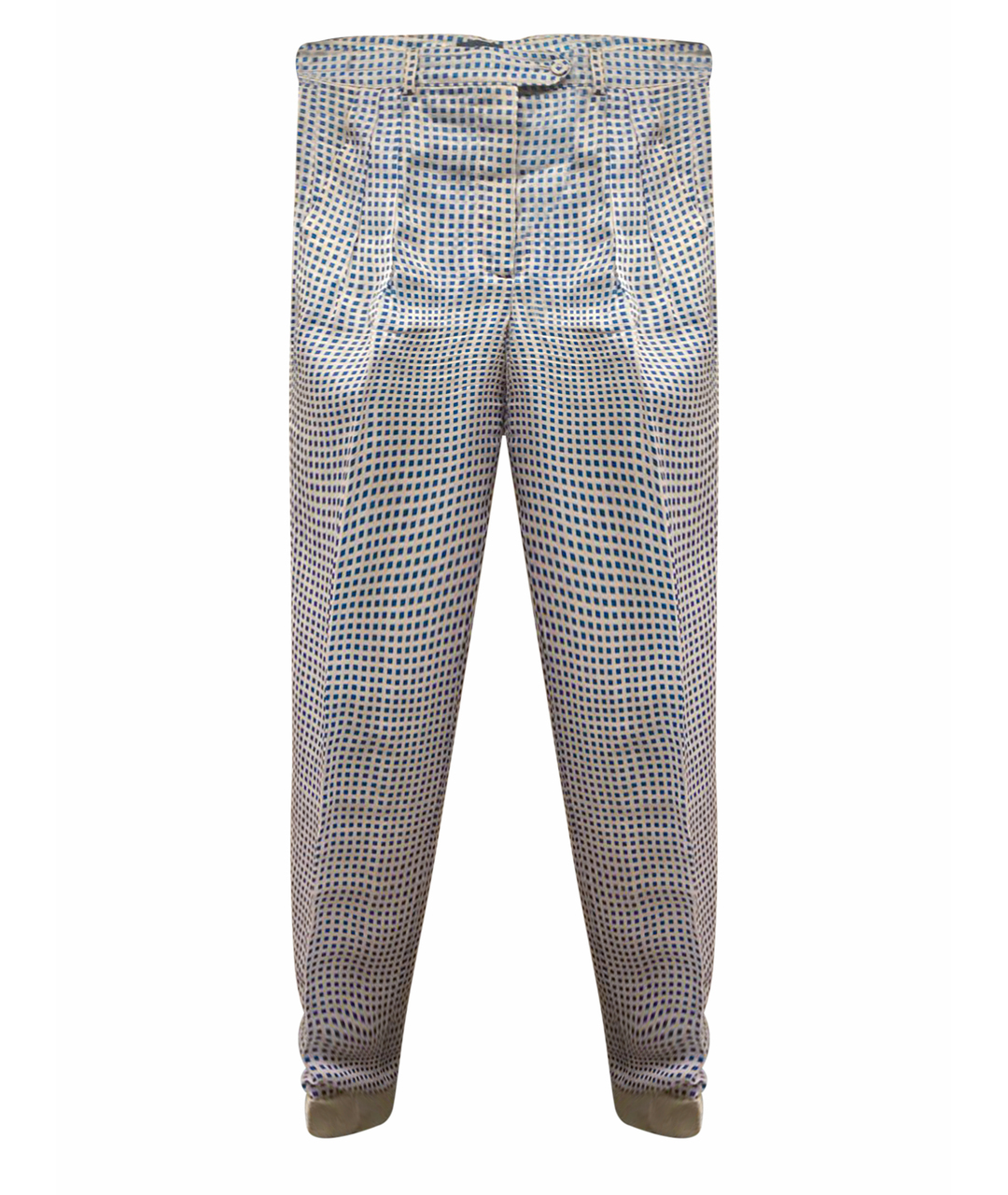 FENDI Белые шелковые прямые брюки, фото 1
