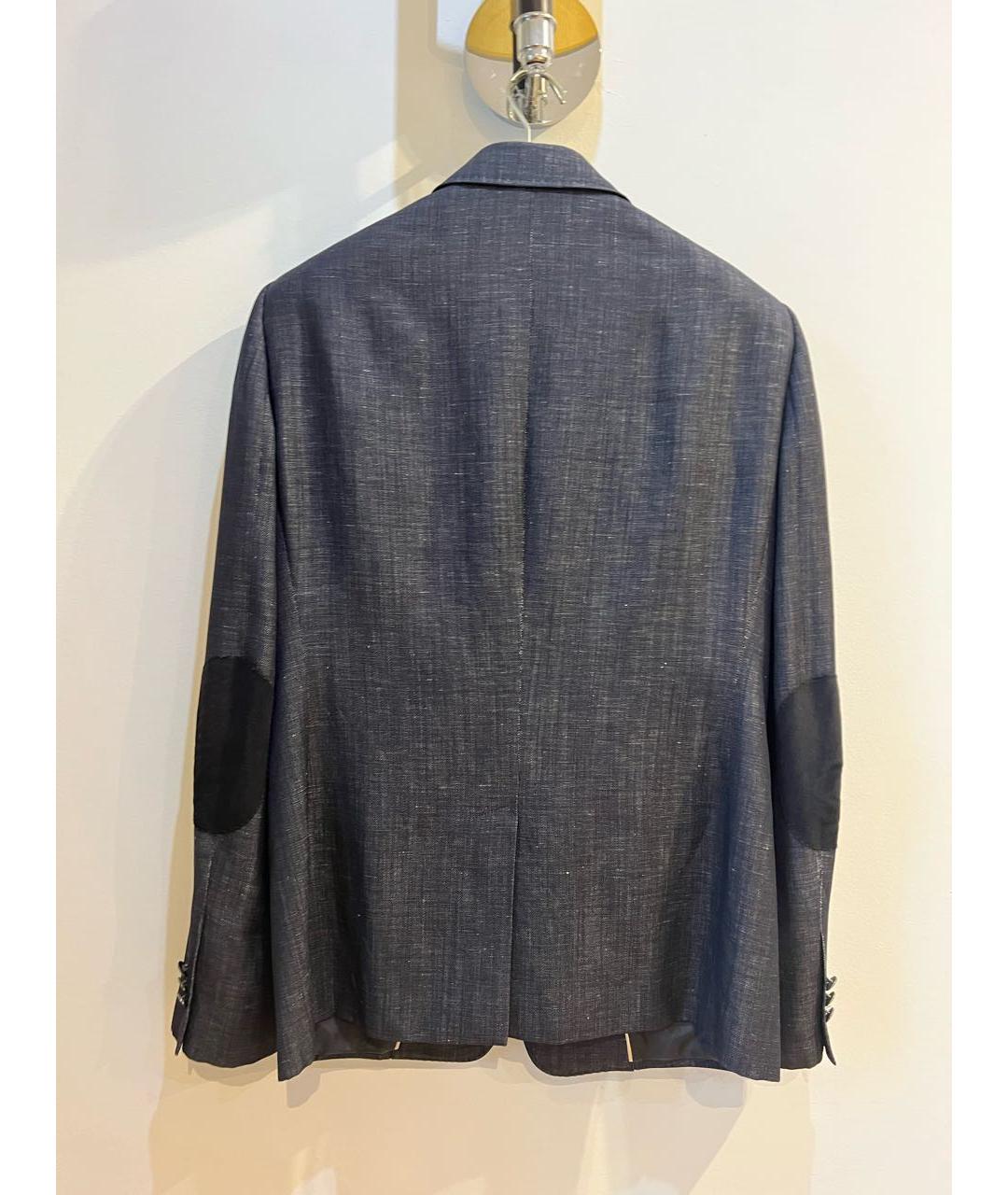 EMPORIO ARMANI Темно-синий шерстяной пиджак, фото 2