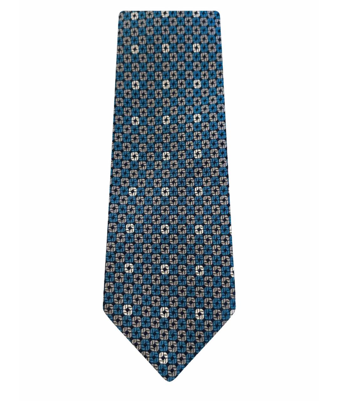 BRIONI Голубой шелковый галстук, фото 1