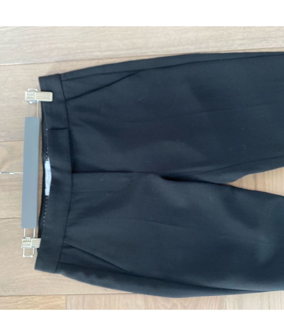 'S MAX MARA Черные шерстяные прямые брюки, фото 4