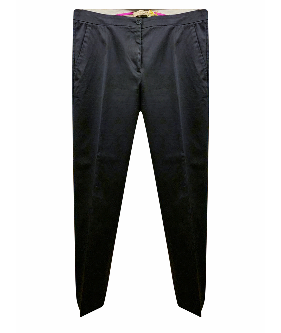 ETRO Темно-синие хлопковые прямые брюки, фото 1