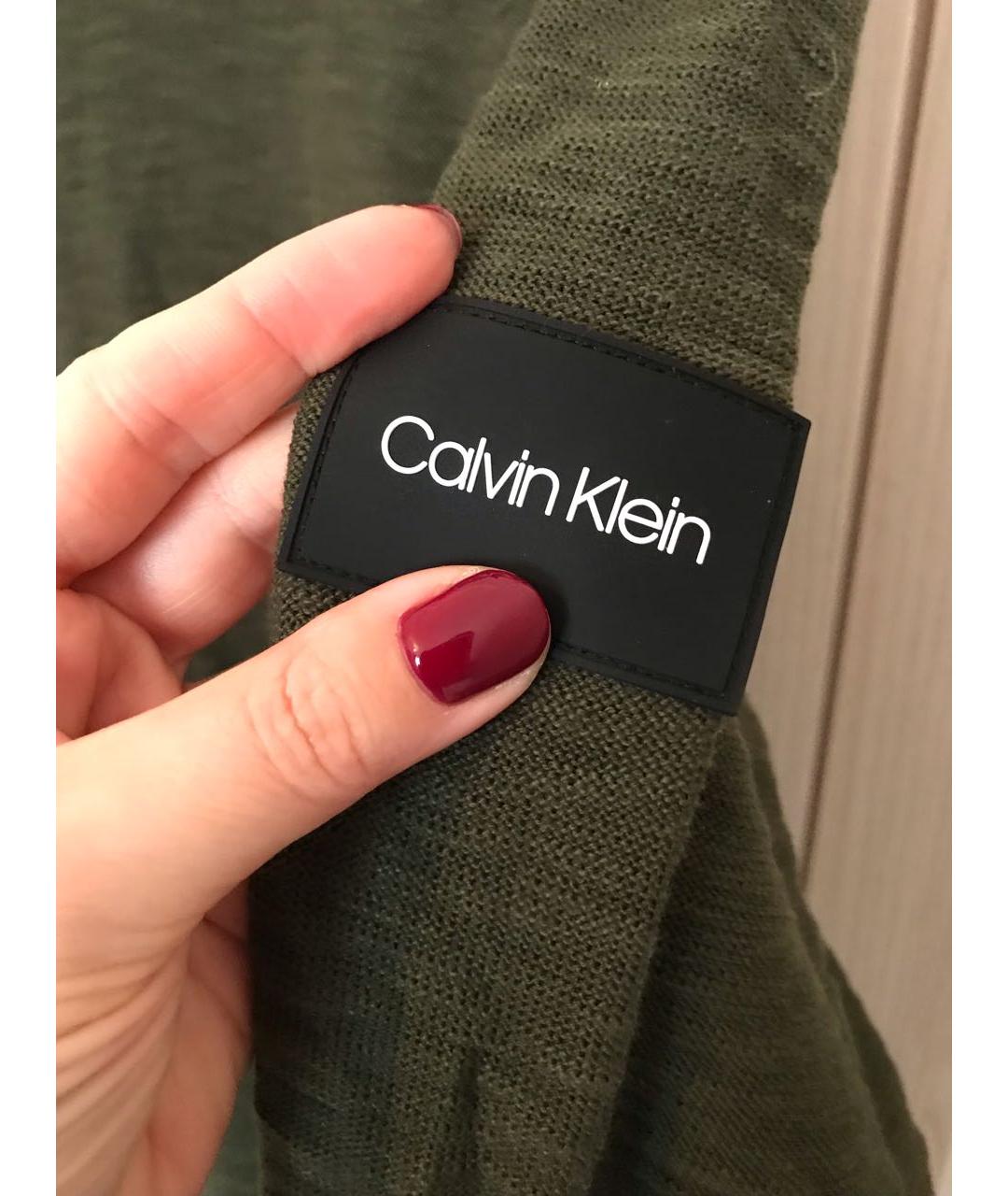 CALVIN KLEIN Зеленый хлопковый джемпер / свитер, фото 3