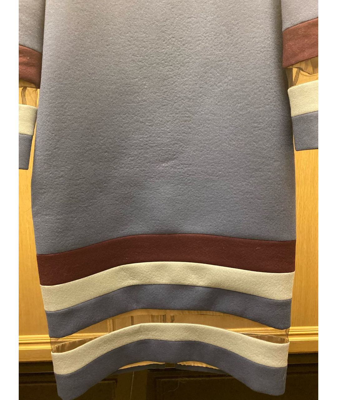 TATA NAKA Голубое шерстяное повседневное платье, фото 4