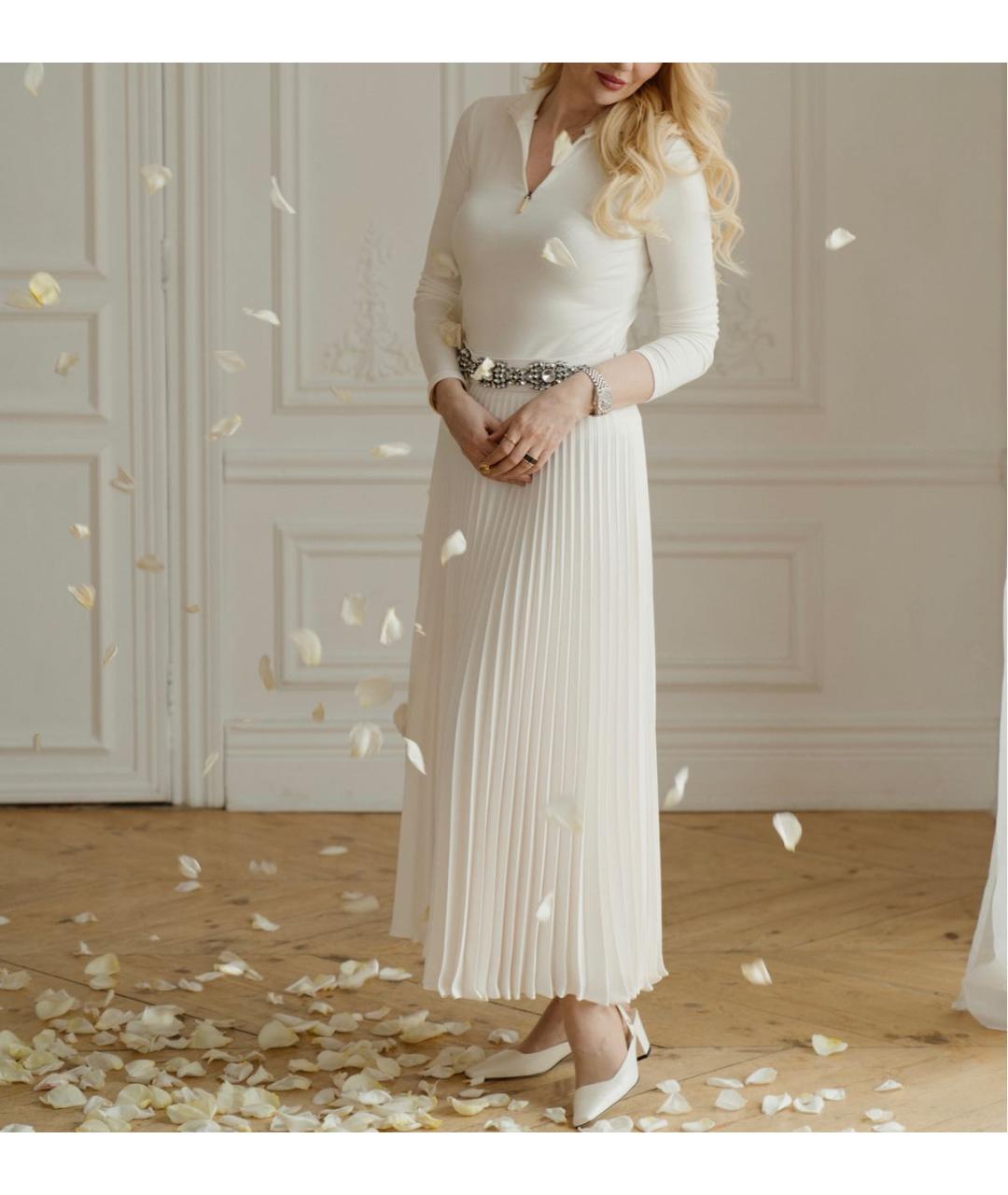 CHRISTOPHER KANE Белая полиэстеровая юбка макси, фото 2