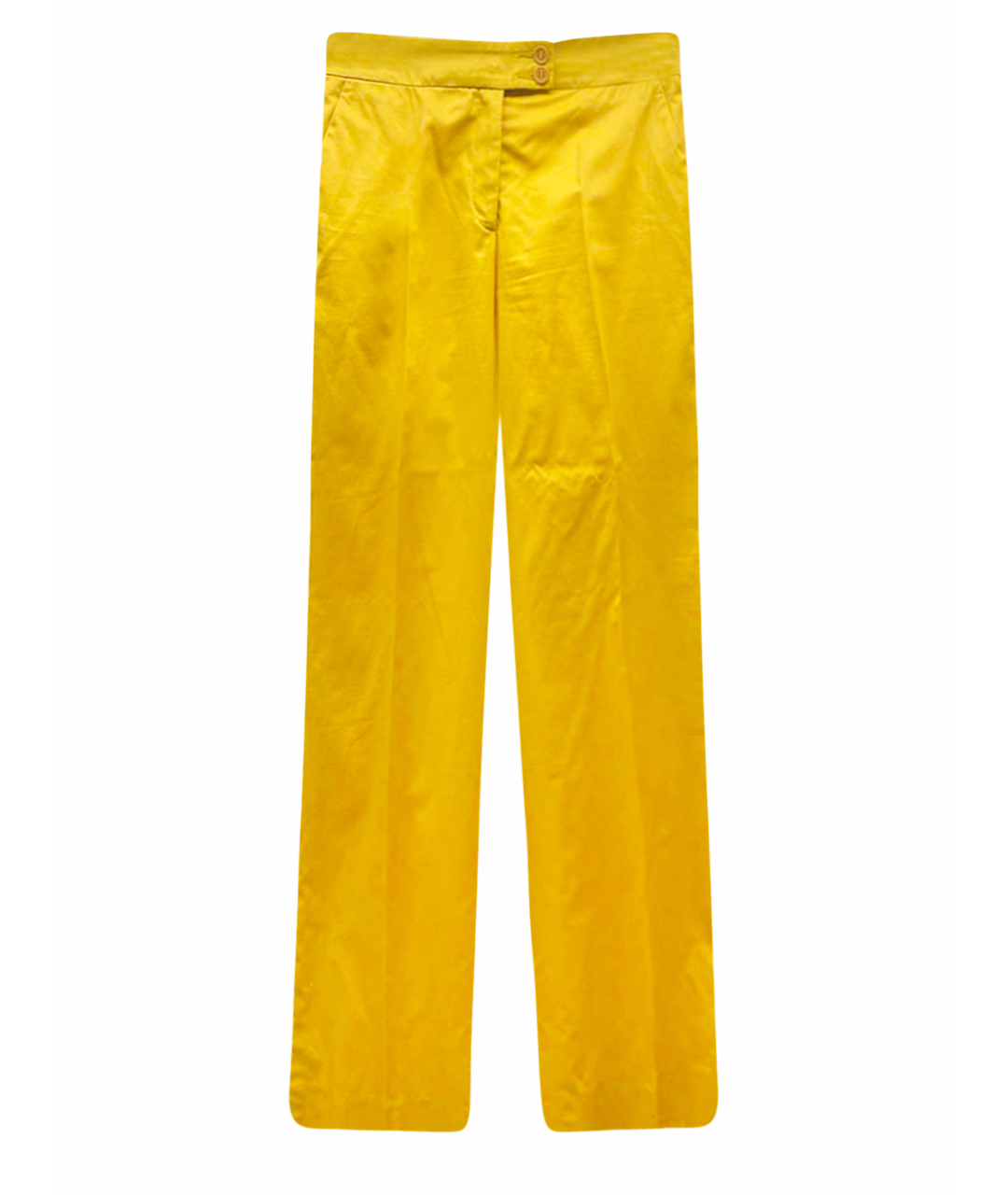 ETRO Желтые хлопковые брюки узкие, фото 5