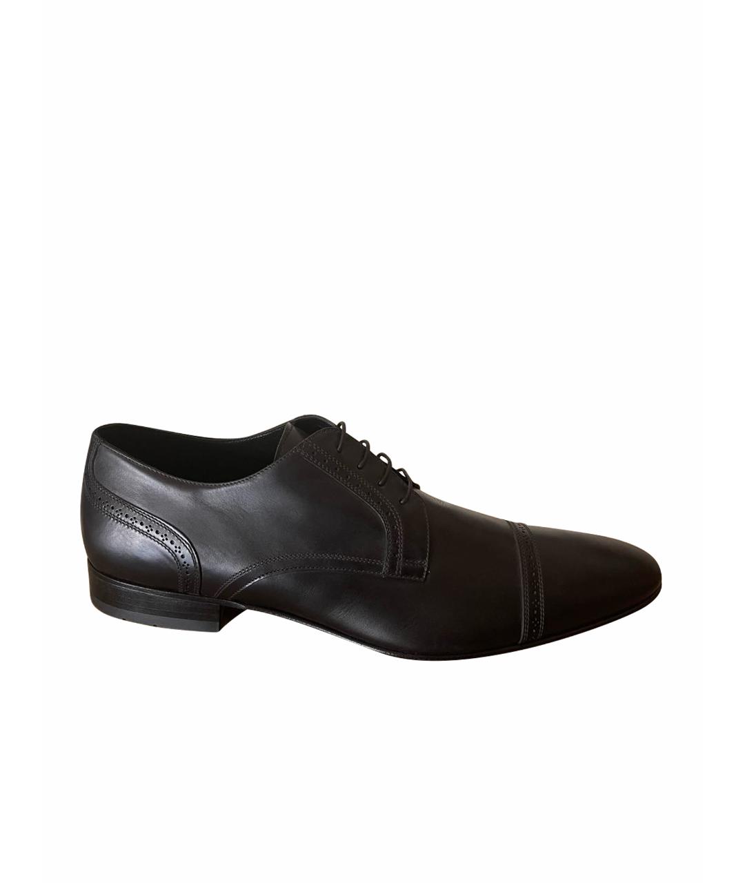 BALDININI Черные кожаные туфли, фото 1