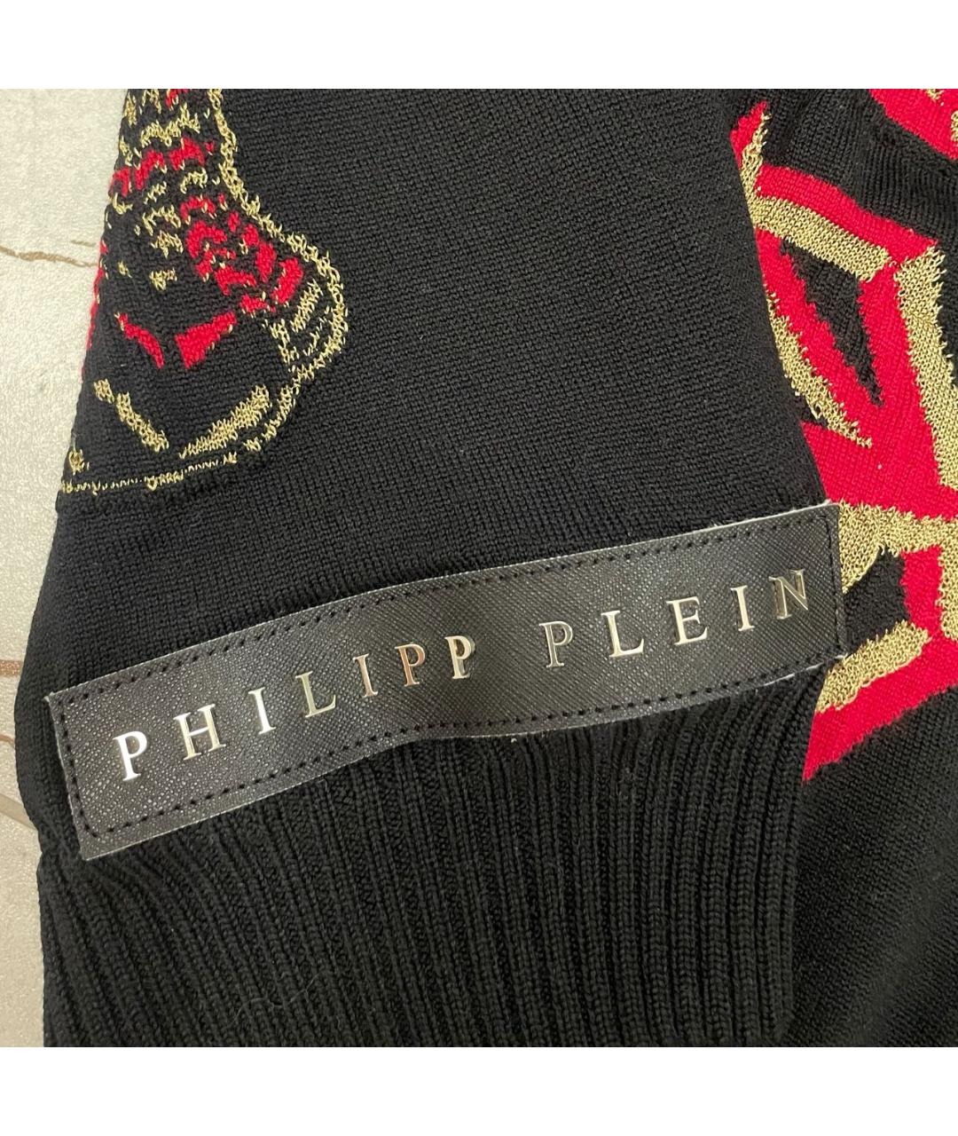 PHILIPP PLEIN Черный шерстяной джемпер / свитер, фото 3