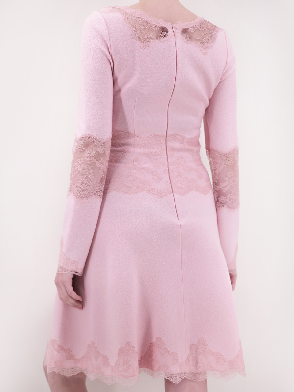 ERMANNO SCERVINO Розовое шерстяное повседневное платье, фото 3