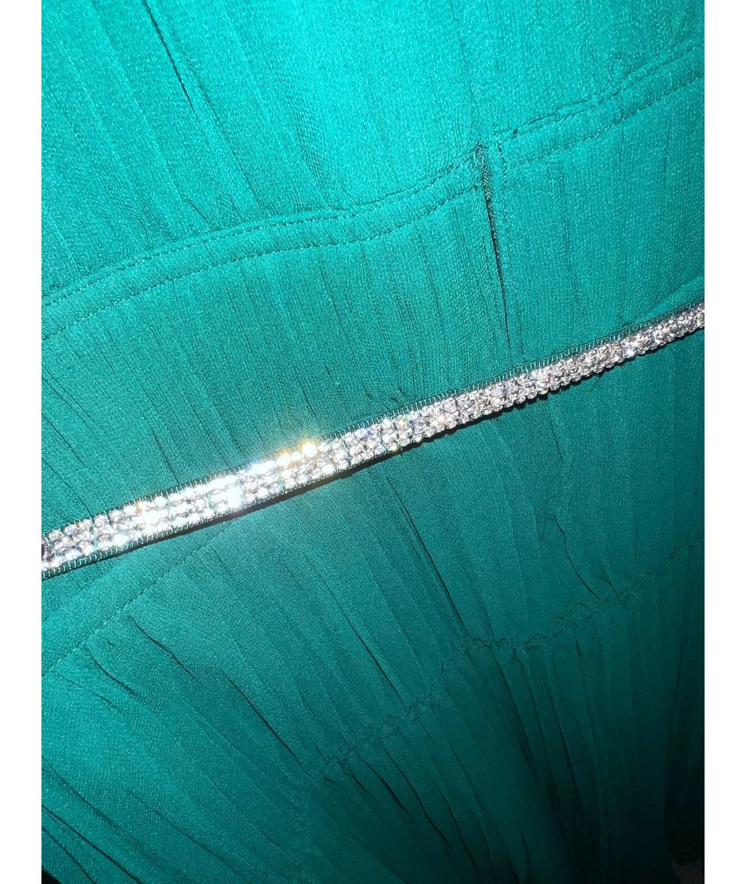 SELF-PORTRAIT Зеленые шифоновое коктейльное платье, фото 5