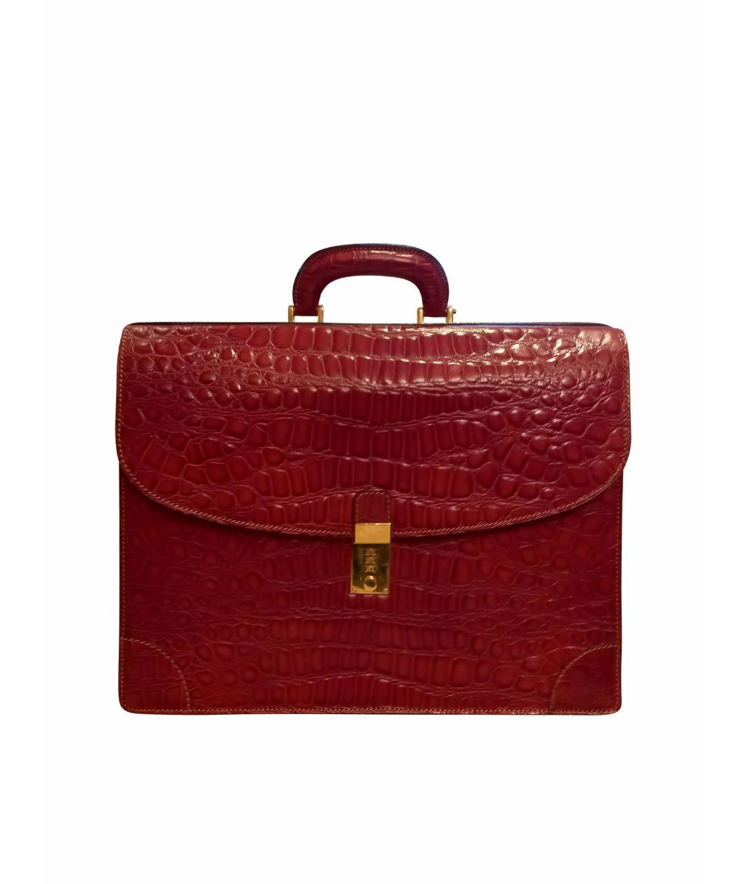 ARTIOLI Бордовый кожаный портфель, фото 1