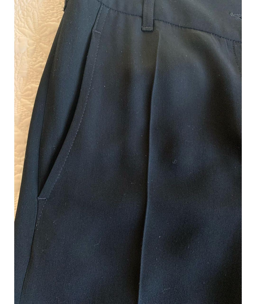 ANN DEMEULEMEESTER Черные шерстяные брюки широкие, фото 4