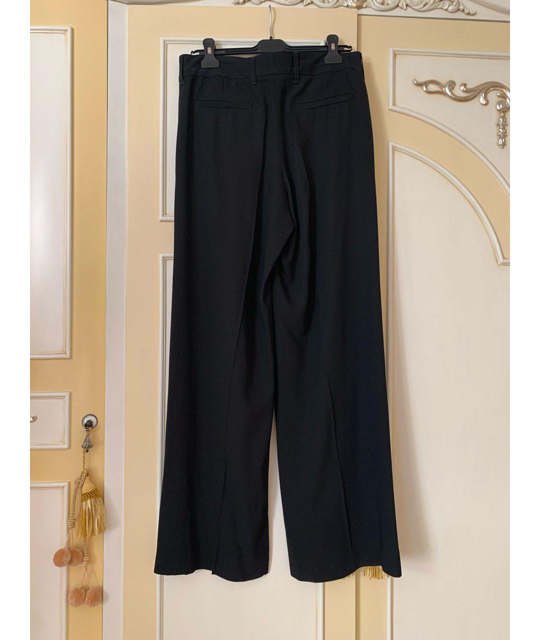 ANN DEMEULEMEESTER Черные шерстяные брюки широкие, фото 2