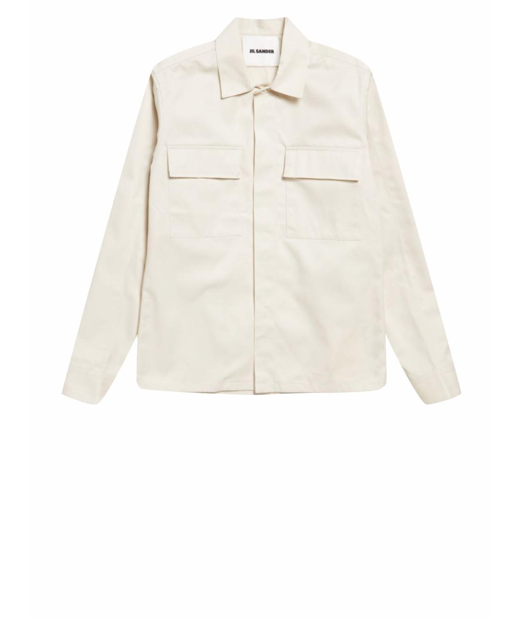 JIL SANDER Белая хлопко-полиэстеровая кэжуал рубашка, фото 1
