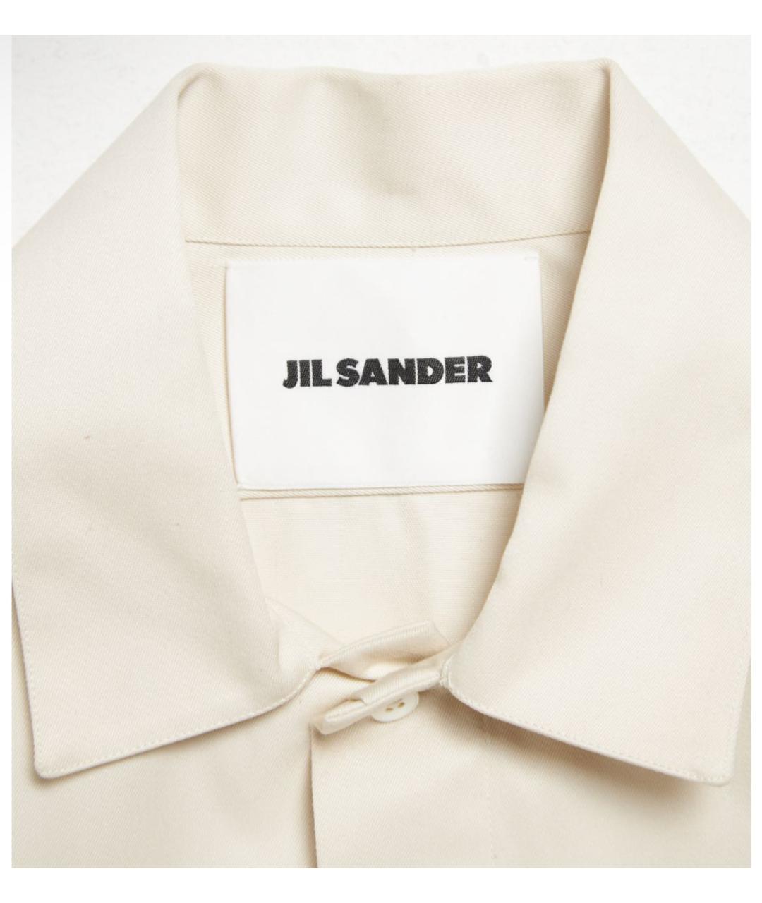 JIL SANDER Белая хлопко-полиэстеровая кэжуал рубашка, фото 5