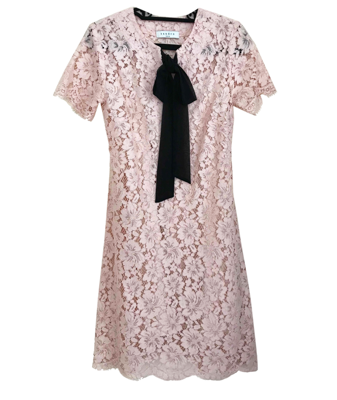 SANDRO Розовое полиамидовое повседневное платье, фото 1