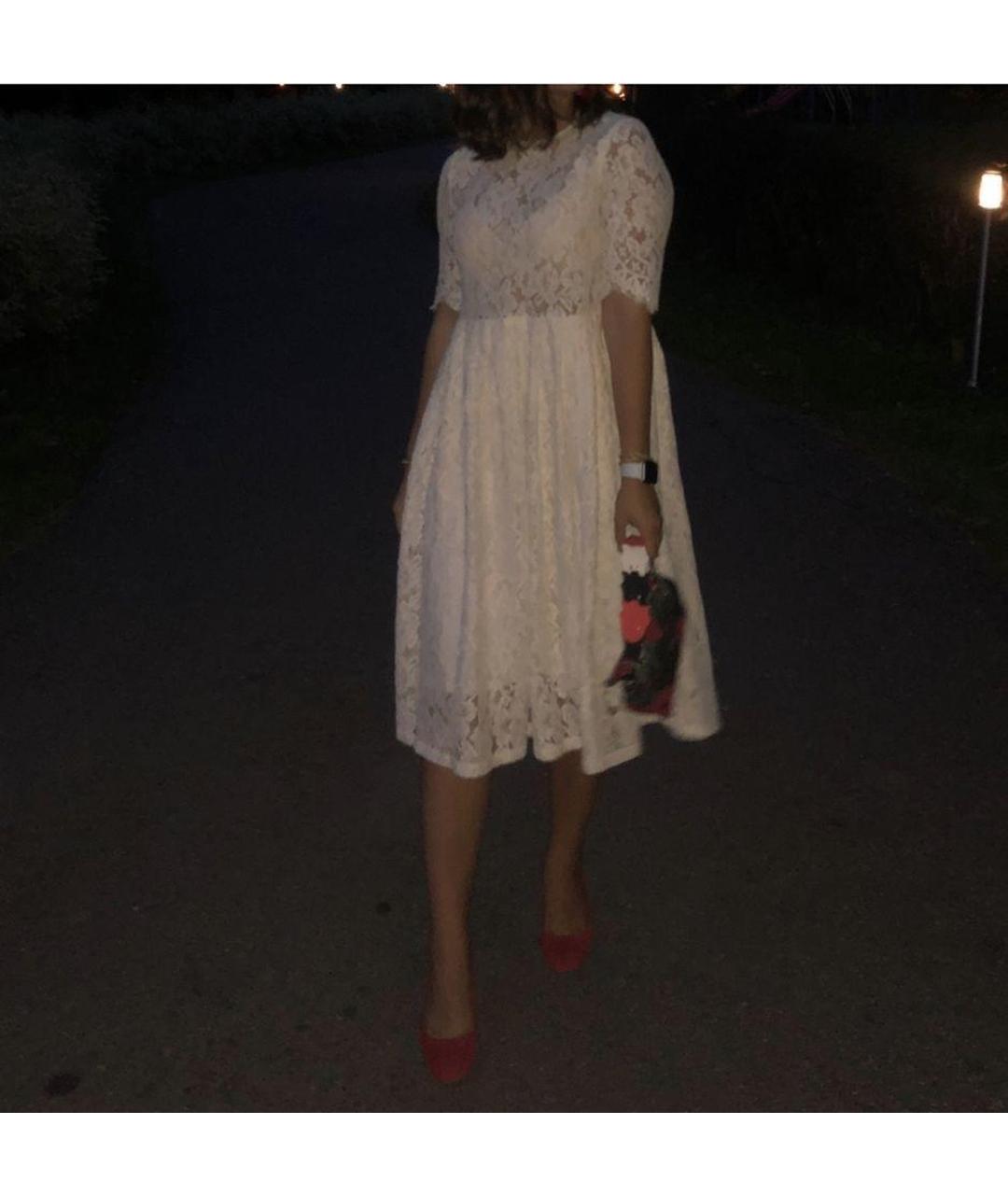 GANNI Бежевое полиамидовое коктейльное платье, фото 6