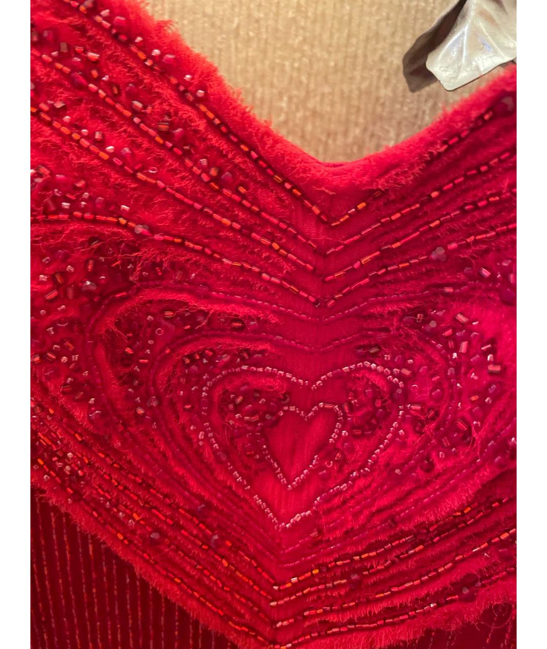 JENNY PACKHAM Красное шелковое вечернее платье, фото 7