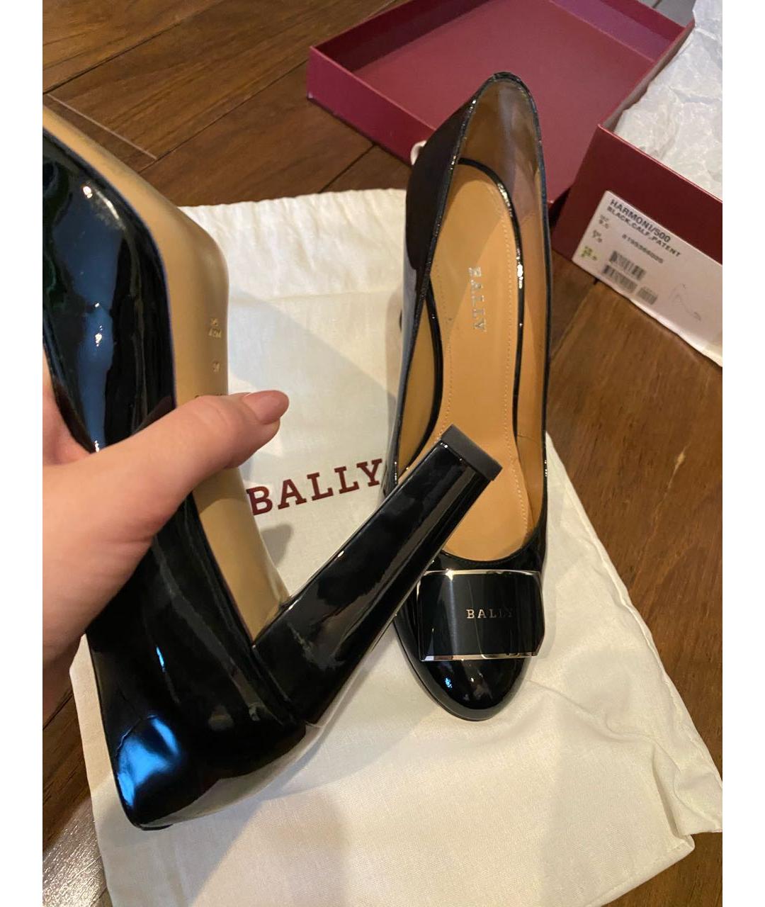 BALLY Черные туфли из лакированной кожи, фото 4